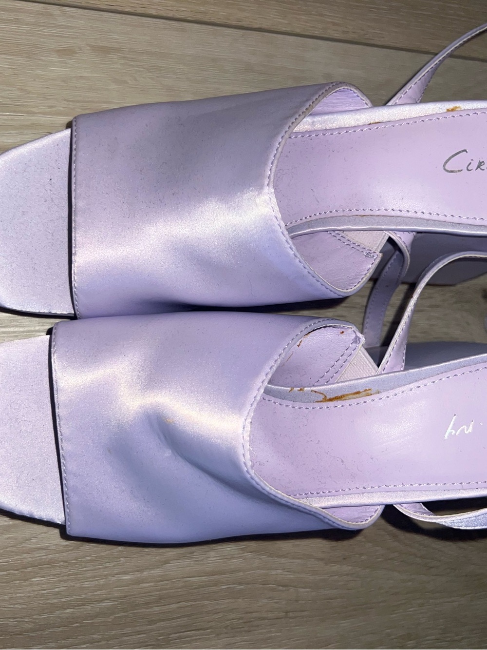 Circus by Sam Edelman Lavender Satin Square Toe Heels